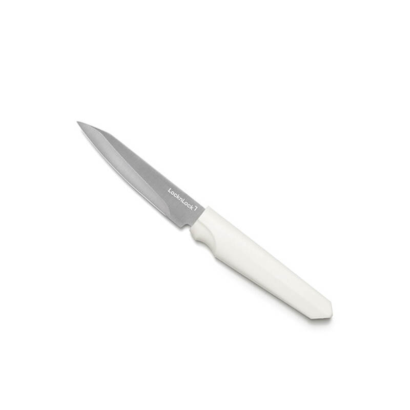 Bộ dao 5 món LocknLock gồm 4 dao, 1 khối đỡ dao dán tường bằng PP - Màu Ivory - CKK307S5, , large image number null